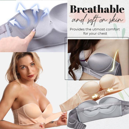 Aprolo™ Organic Cotton Strapless Front Buckle Bra