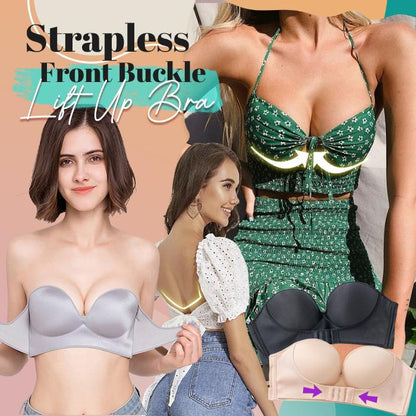 Aprolo™ Organic Cotton Strapless Front Buckle Bra