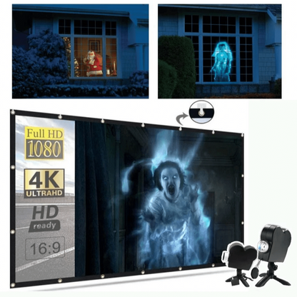 Halloween & Christmas Window Projector (12 Movies Included)