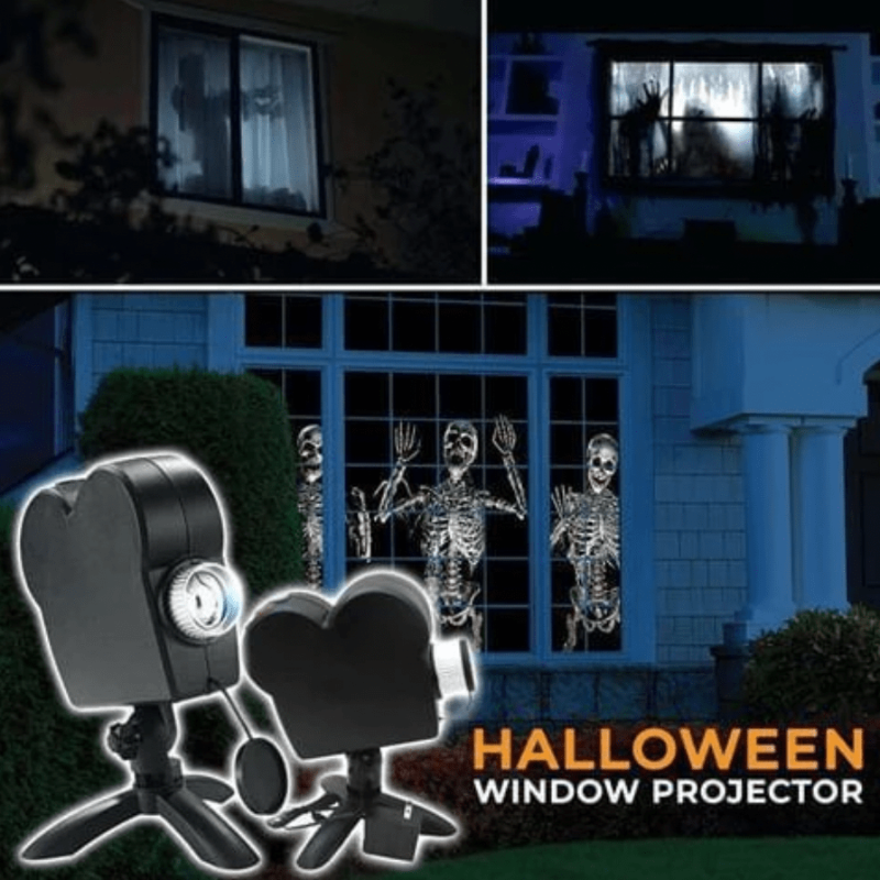 Halloween & Christmas Window Projector (12 Movies Included)