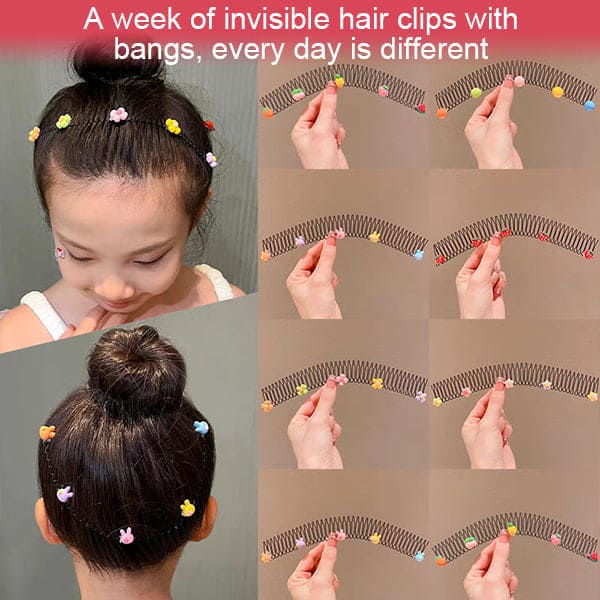 Stretchable invisible hair clips